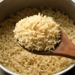 Cooked basmati brown rice in a bowl with fluffy separate grains
