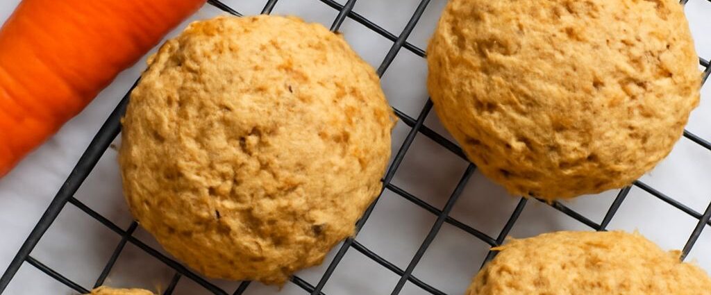 Soft carrot cookies with warm spice and grated carrot