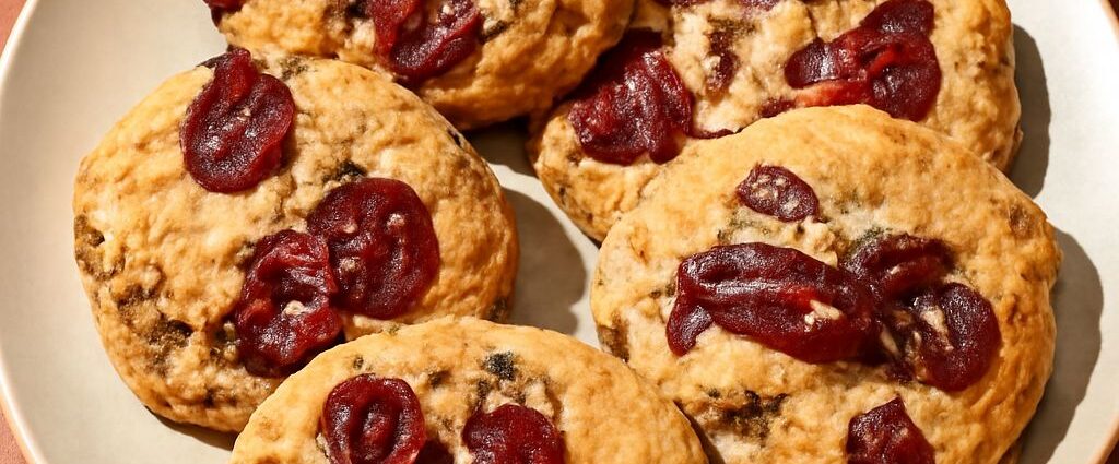 Soft date cookies on a plate with chopped dates
