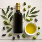 extra virgin olive oil for cooking and cooking with extra virgin olive oil in a kitchen setting