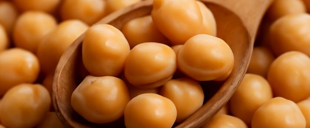 Garbanzo beans and chickpeas side by side in bowls