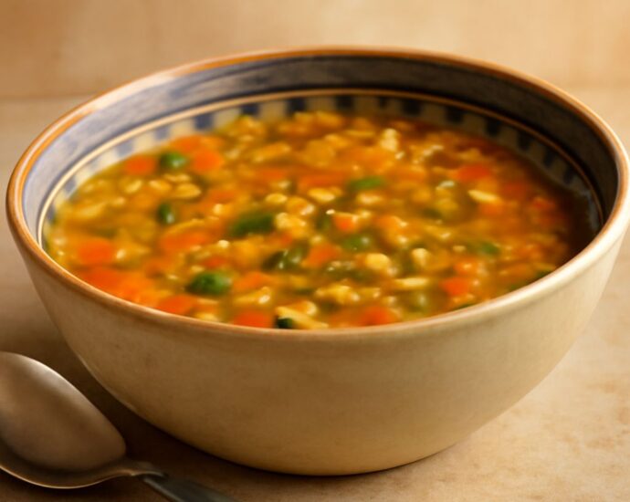 A pot of cooked great Northern beans simmering on the stove