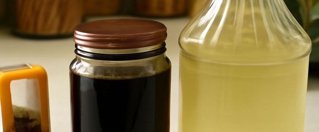 Homemade light corn syrup substitute in a small glass jar