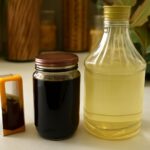 Homemade light corn syrup substitute in a small glass jar