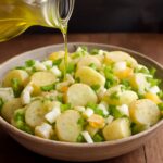 Fresh no mayo potato salad with herbs and no mayonnaise
