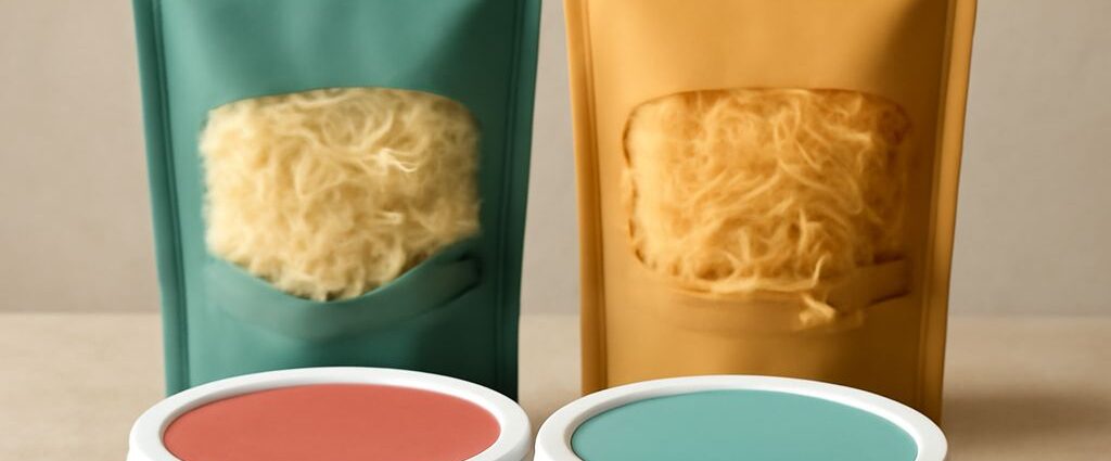 Assorted non dairy cheese slices and shreds on a board