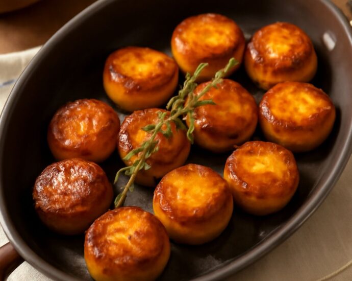 Golden potato fondant with crisp edges and tender centers