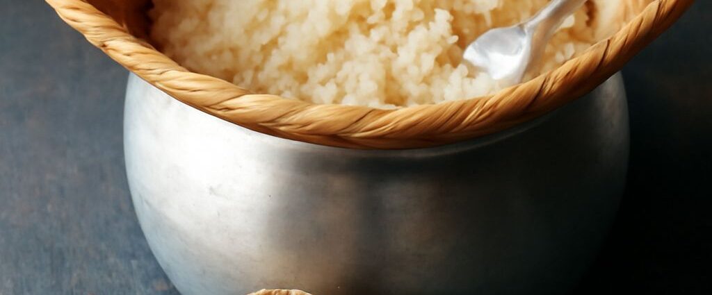 Sticky rice in a rice cooker