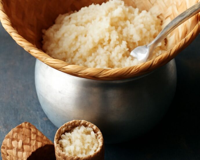 Sticky rice in a rice cooker