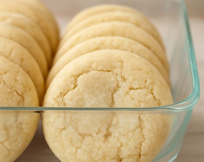 Sugar cookies without eggs on a cooling rack