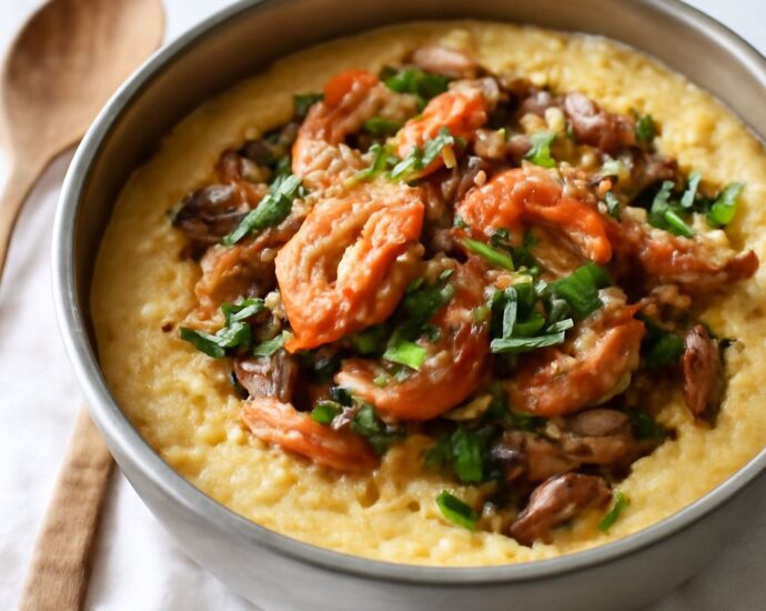 Colorful plate of vegan soul food and vegan southern food classics