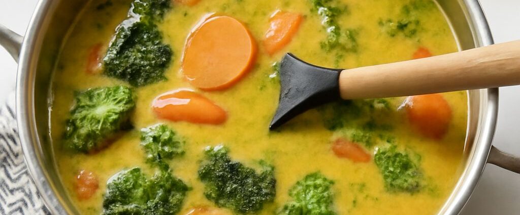 A bowl of vegetarian Japanese curry with rice and colorful vegetables.