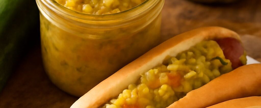 Small-batch zucchini relish in a jar