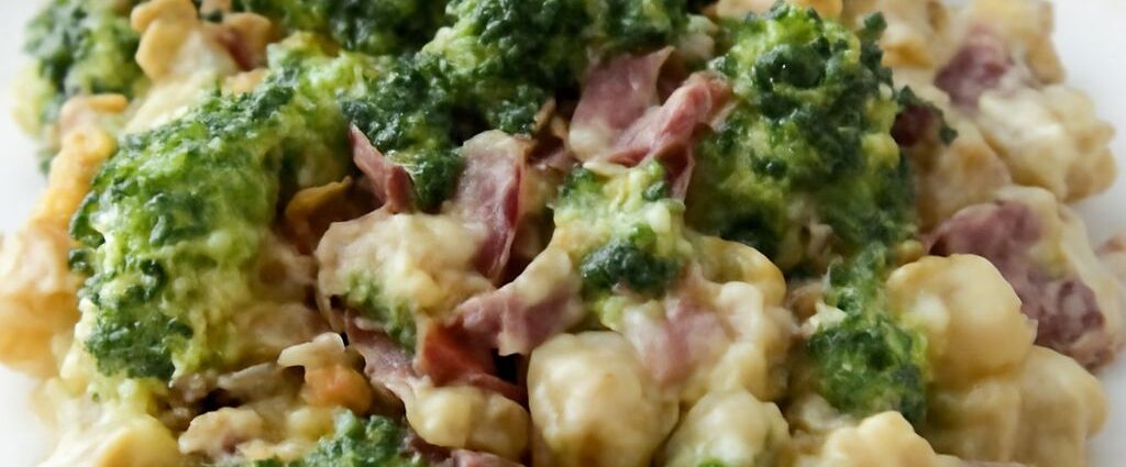 Broccoli salad with raisins, sunflower seeds, and creamy dressing