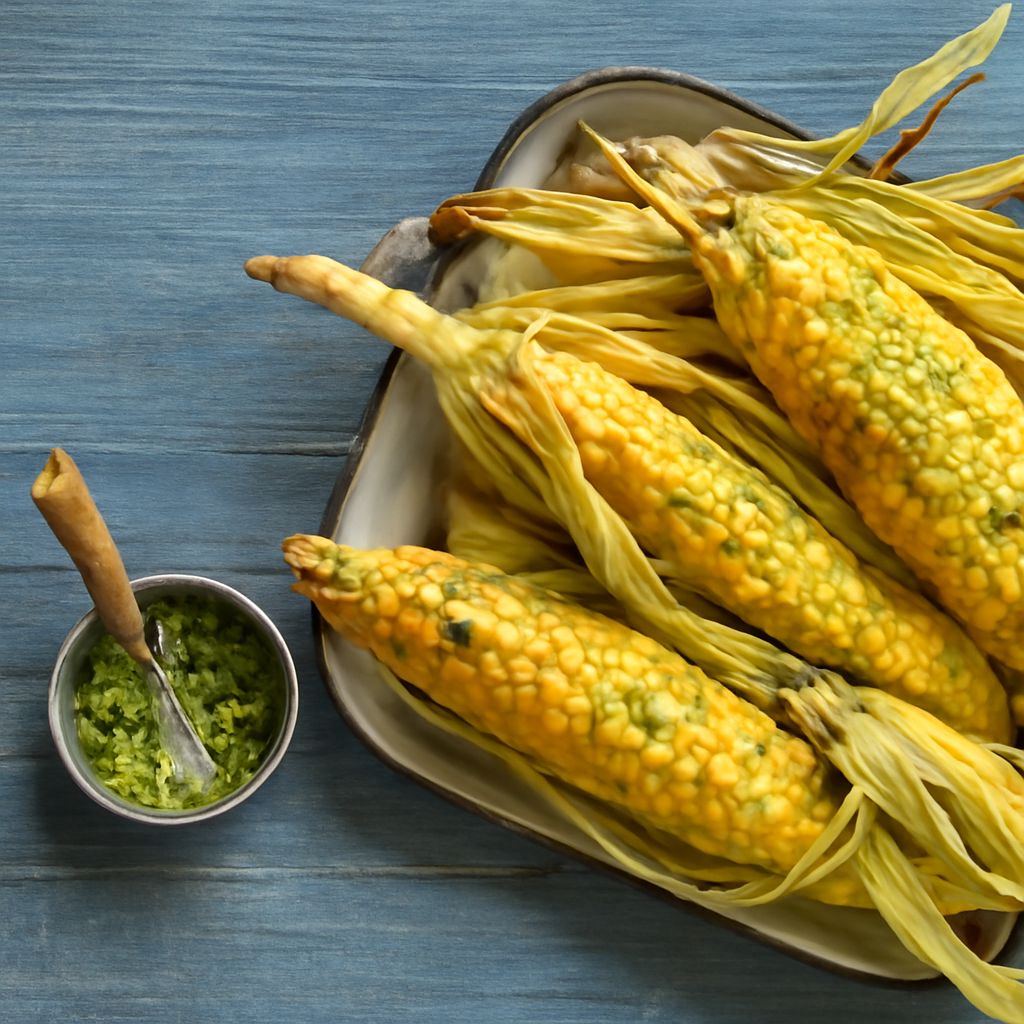 Sweet corn kernels beside popcorn and cornmeal representing corn’s grain, fruit, and vegetable contexts