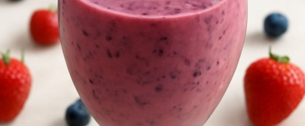 Creamy berry and tropical fruit smoothies made with yogurt