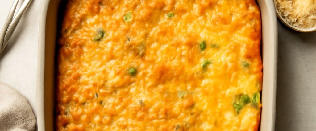 Sliceable potato and egg breakfast casserole with vegetables