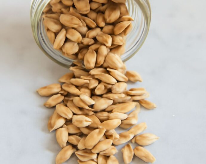 A bowl of crisp roasted butternut squash seeds