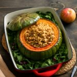 Caramelized roasted kabocha squash wedges with creamy centers