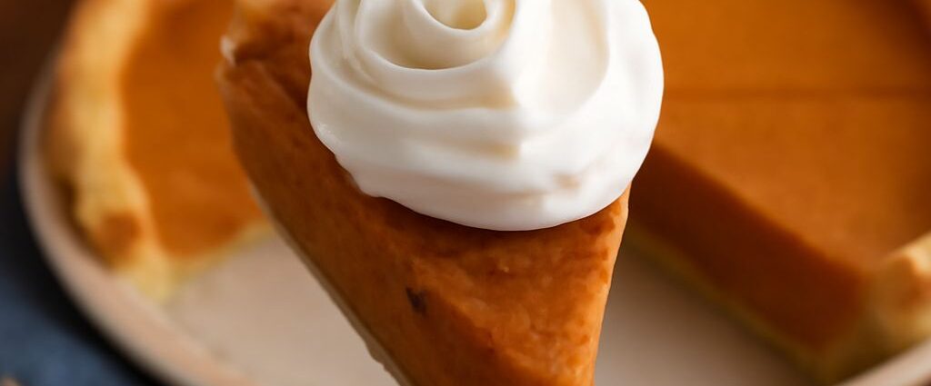 Southern-style sweet potato pie with a smooth golden filling on a white plate