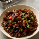 Vegan recipes using dried wood ear mushrooms in salad, vegetable soup, and miso ramen.