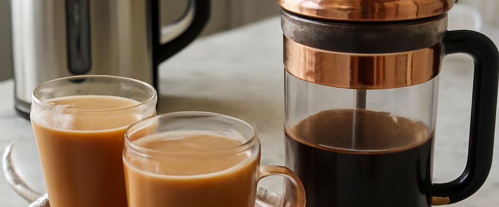 French press coffee preparation