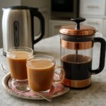 French press coffee preparation