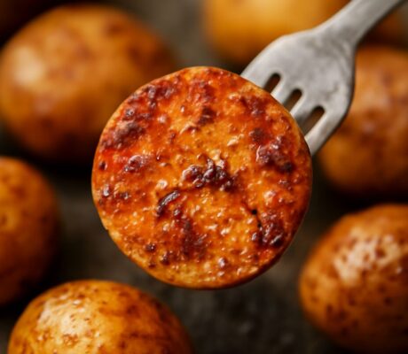 A tray of perfectly roasted baby potatoes